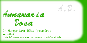 annamaria dosa business card
